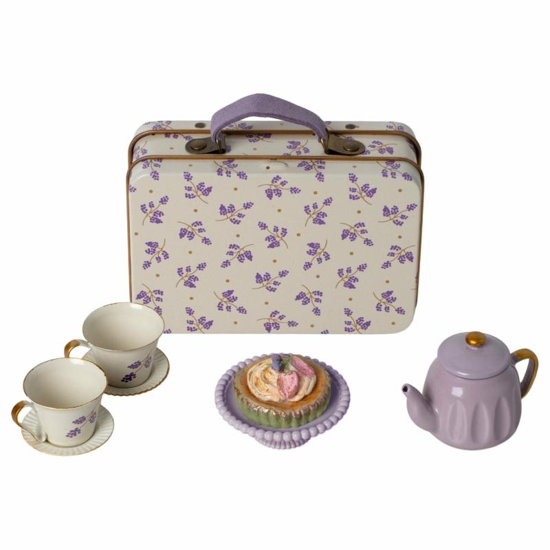 Afternoon Tea And Treats For Mice  – Purple Madelaine Dollhouse Furniture & Accessories