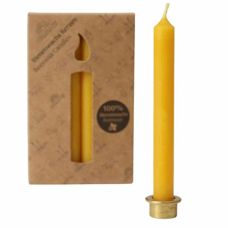 100% Beeswax Amber Candles Summer Nature Table