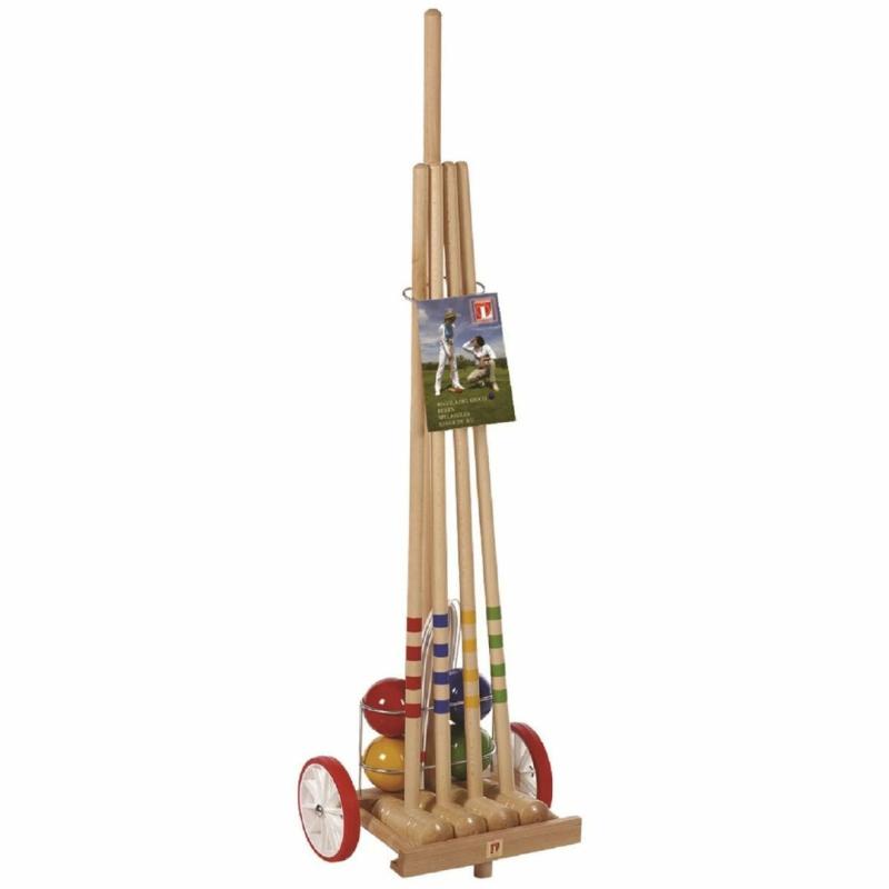 4 Player Croquet Set With Trolley Active Play