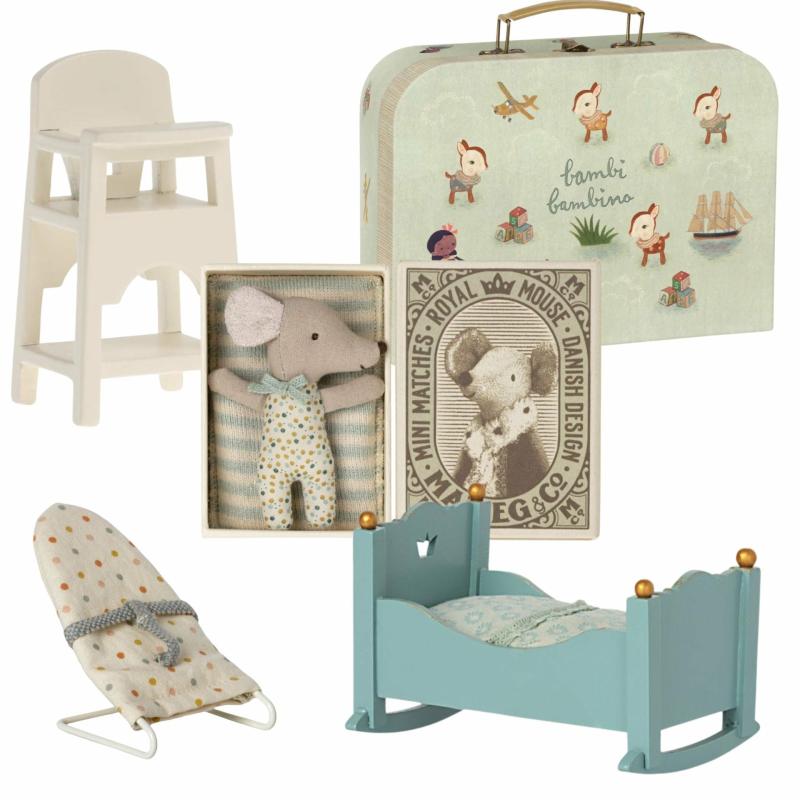 Baby Mouse Nursery Bundle Dollhouse Furniture & Accessories