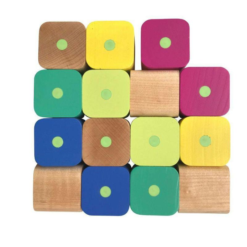 Baby’s First Magnetic Wooden Blocks, 15-Piece Set Blocks & Building