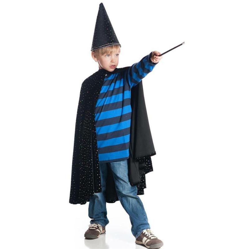 Black Velvet Wizard Costume Pretend Play