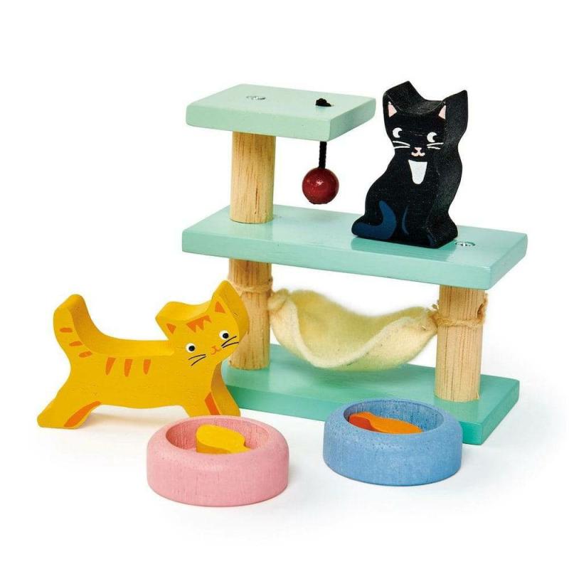 Dollhouse Pet Cat Set Pretend Play