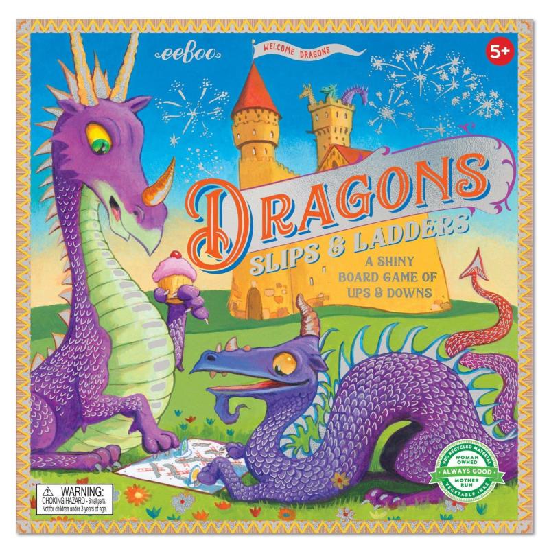 Dragons Slips & Ladders Board Game Games