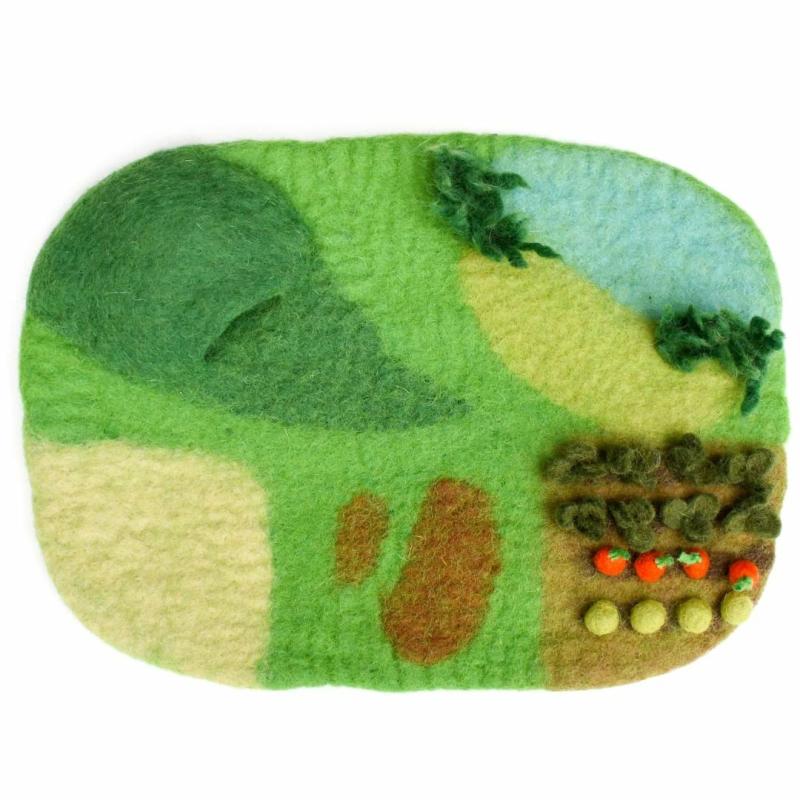 Felted Farm Play Mat Summer Nature Table