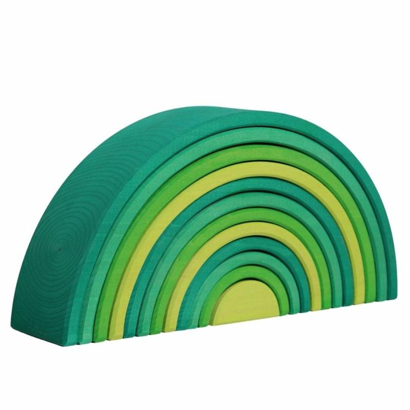 Forest Green Wooden Rainbow Tunnel Blocks & Building