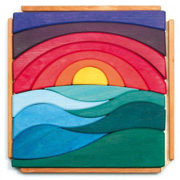 Landscape Wooden Puzzle Blocks & Building