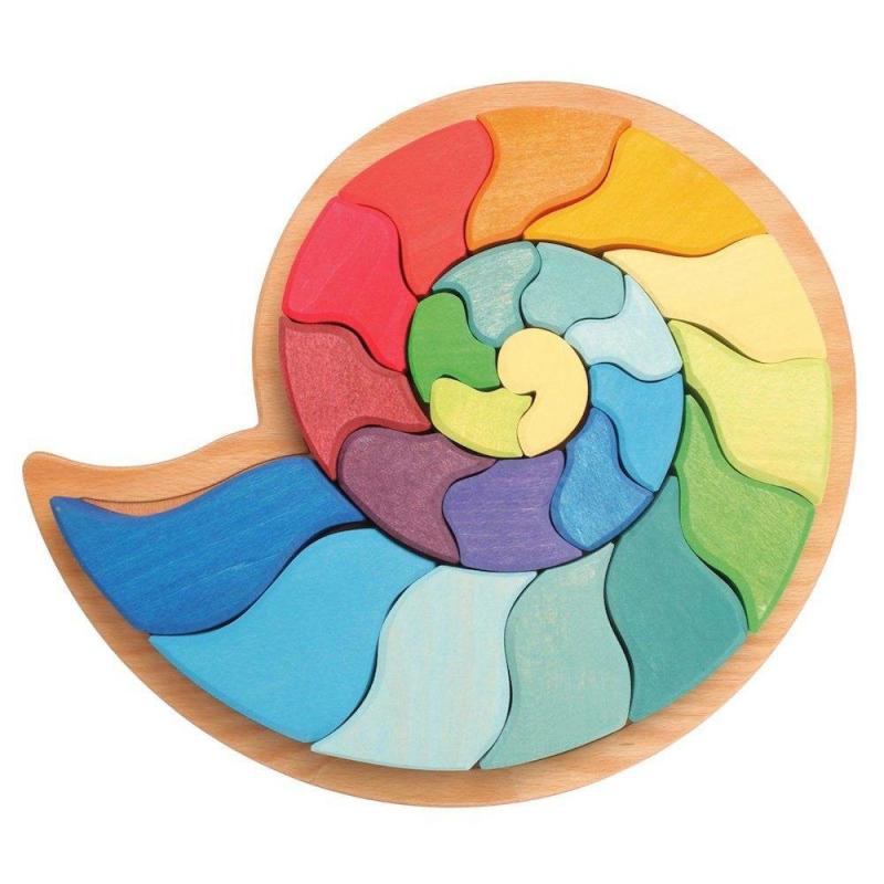 Large Ammonite Snail – Wooden Puzzle Blocks Games & Puzzles