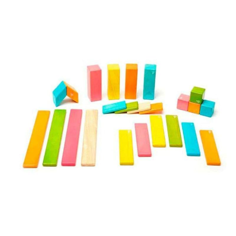 Magnetic Wooden Blocks – 24 Piece Set Tints Blocks & Building