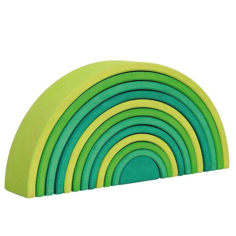 Meadow Green Wooden Rainbow Tunnel Blocks & Building