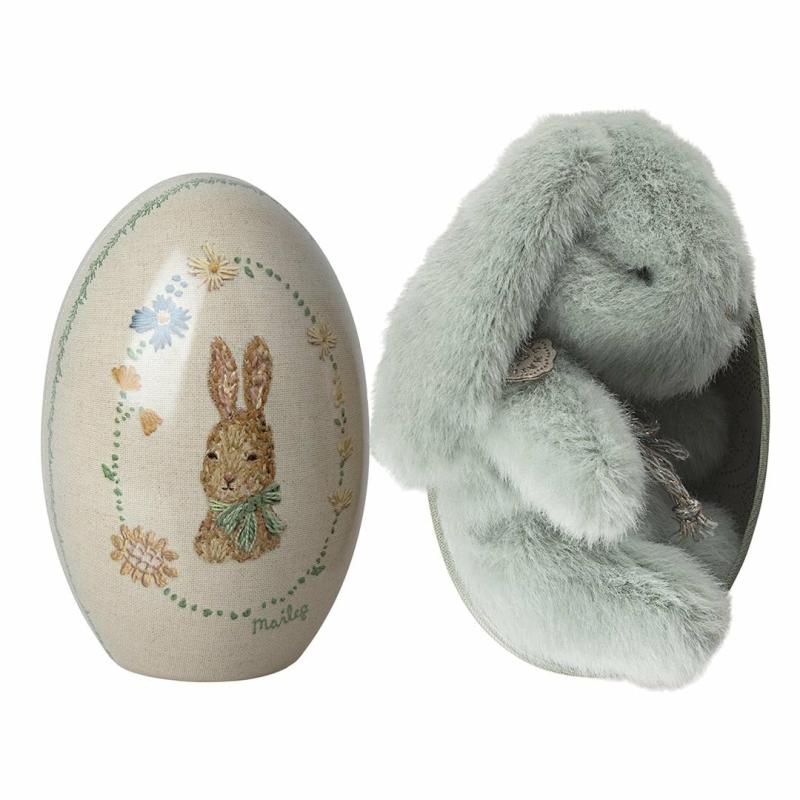 Mint Plush Bunny And Easter Egg Pretend Play