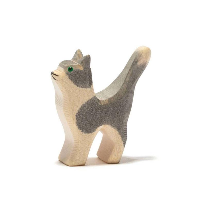 Ostheimer Cat, Gray And White, Head Up Pretend Play