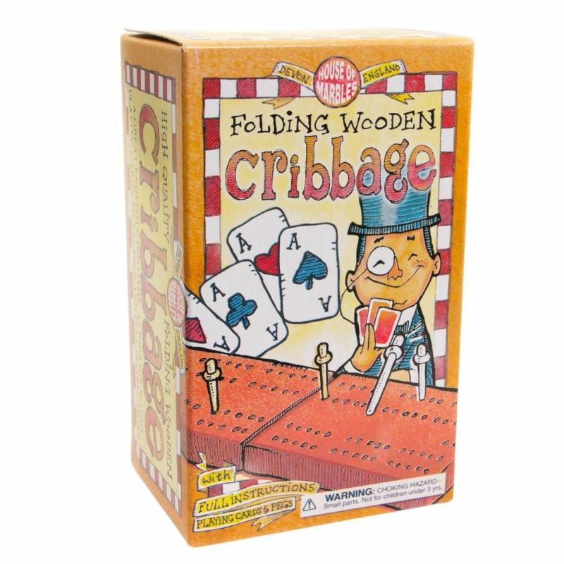 Pocket-Sized Wooden Cribbage Set Games