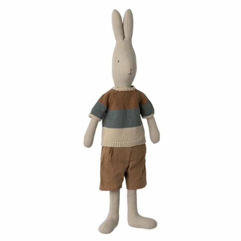 Rabbit In Knitted Shirt And Shorts – Size 4 Pretend Play