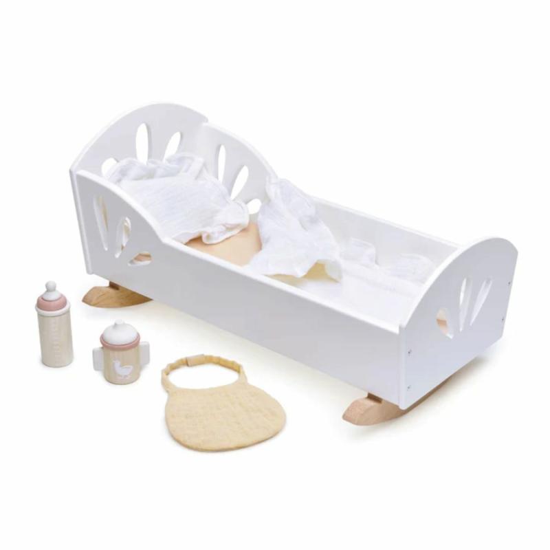 Sweet Wooden Swan Dolly Bed Doll Accessories