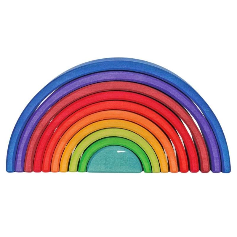 Wooden Counting Rainbow Blocks & Building