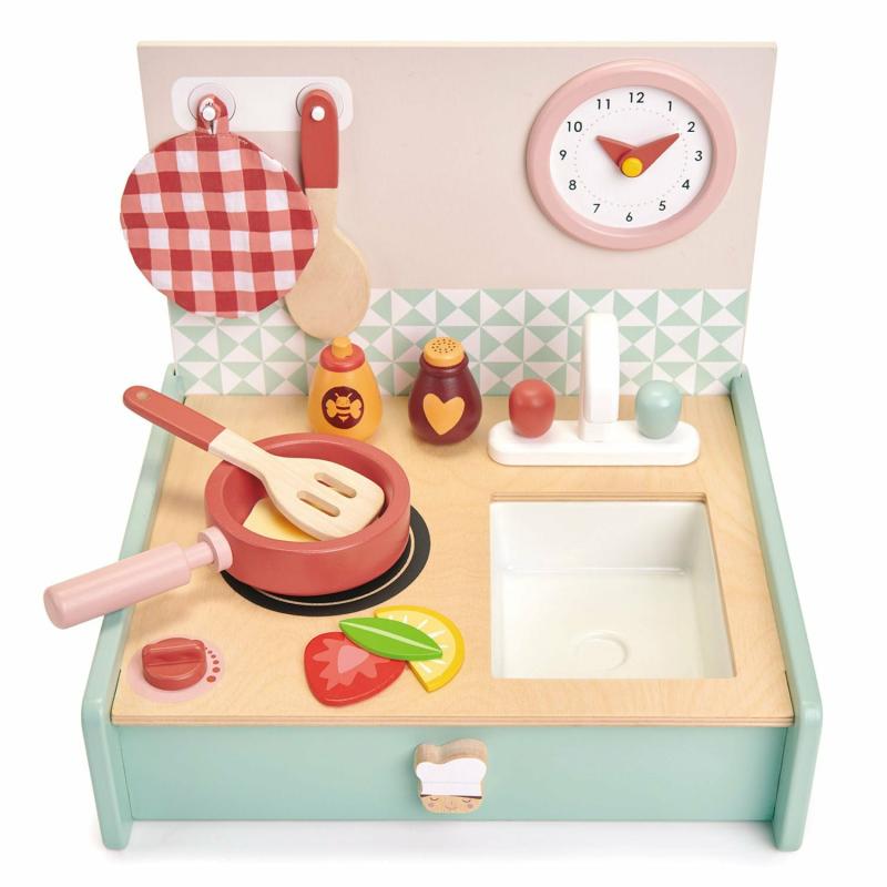 Wooden Fold-Away Mini Kitchenette Kitchen & House Play