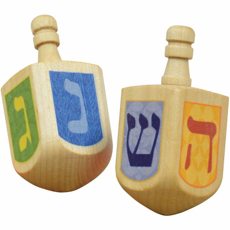 Wooden Hanukkah Dreidel Games