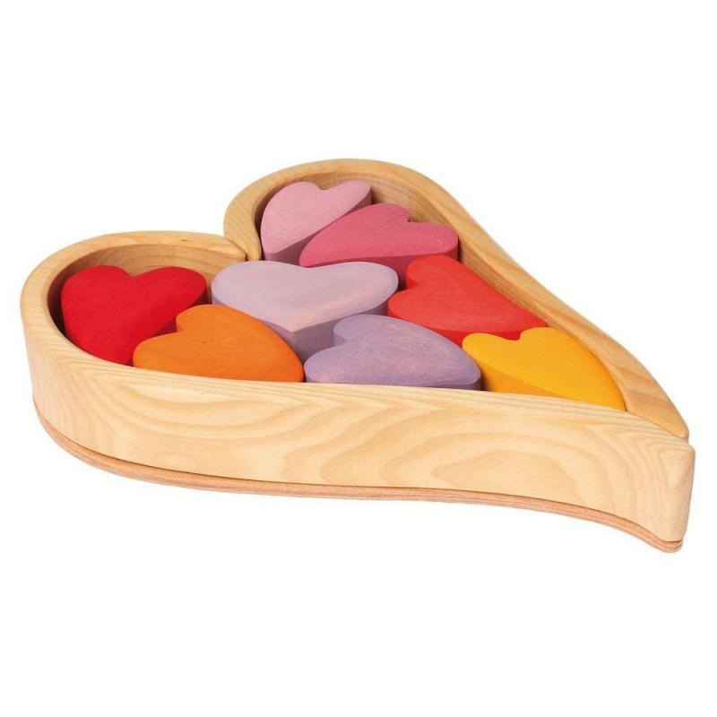 Wooden Heart Blocks – Red Blocks & Building