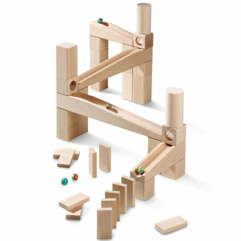 Wooden Marble Run Starter Set Blocks & Building