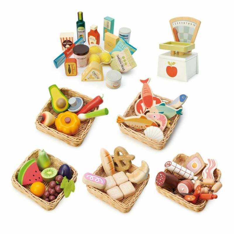 Wooden Market Day Play Food Bundle Kitchen & House Play