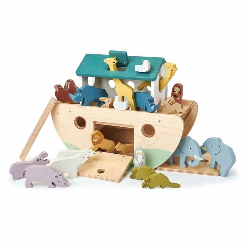 Wooden Noah’S Ark Play Set Pretend Play