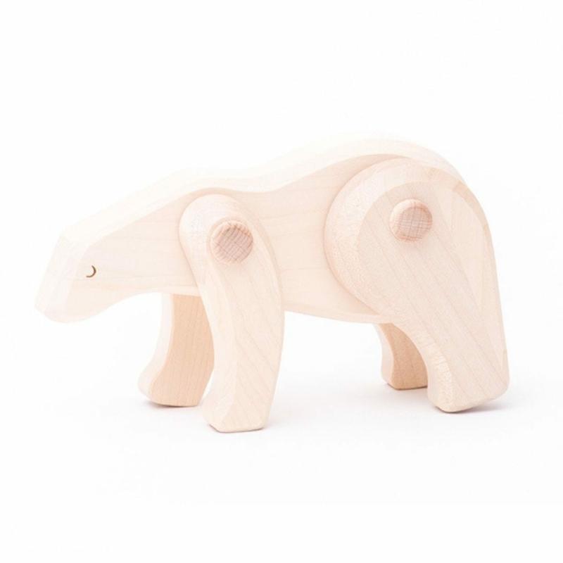 Wooden Polar Bear Pretend Play