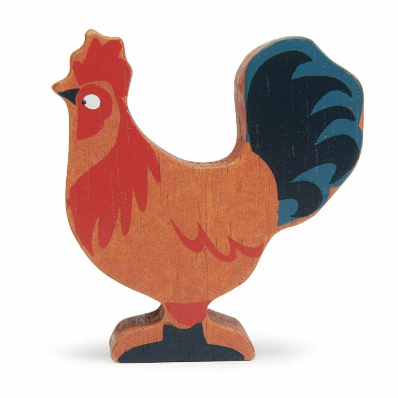 Wooden Rooster Pretend Play