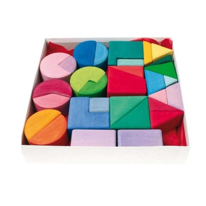 Wooden Shape Blocks – Square, Triangle And Circle Blocks & Building