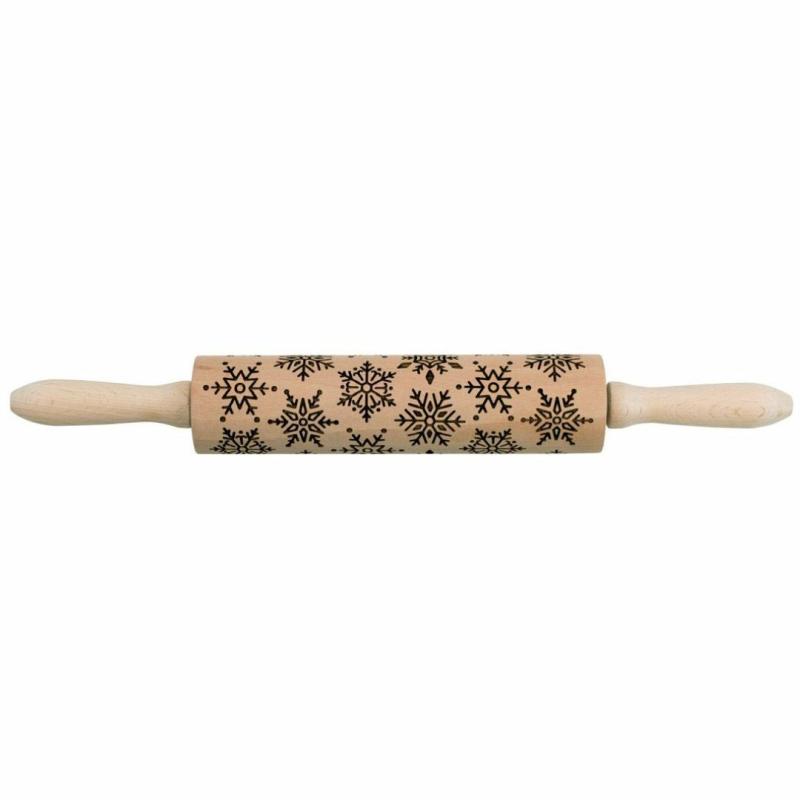 Wooden Snowflake Rolling Pin Waldorf Essentials