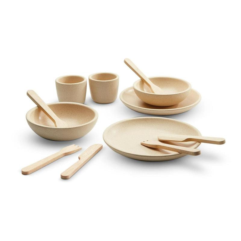 Wooden Tableware Set – Play Dishes Kitchen & House Play