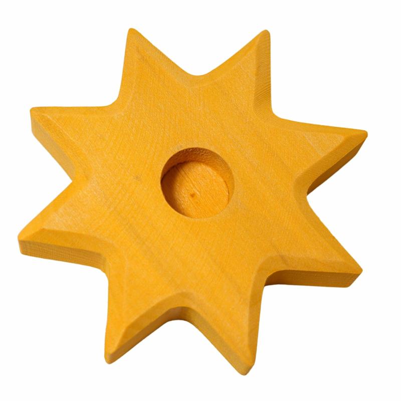 Yellow Star Candle Holder Waldorf Essentials