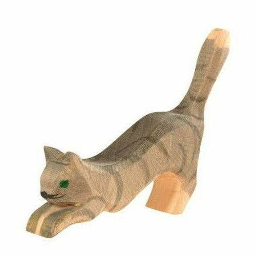 Ostheimer Cat, Gray Striped, Jumping Pretend Play