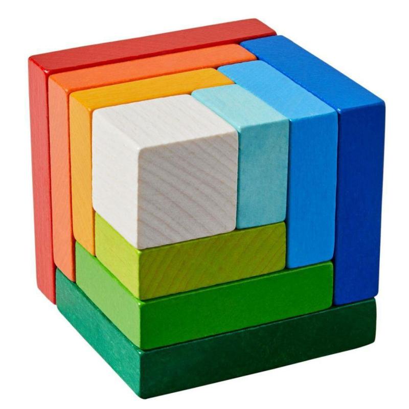 Rainbow Cube Game Wooden Blocks Blocks & Building