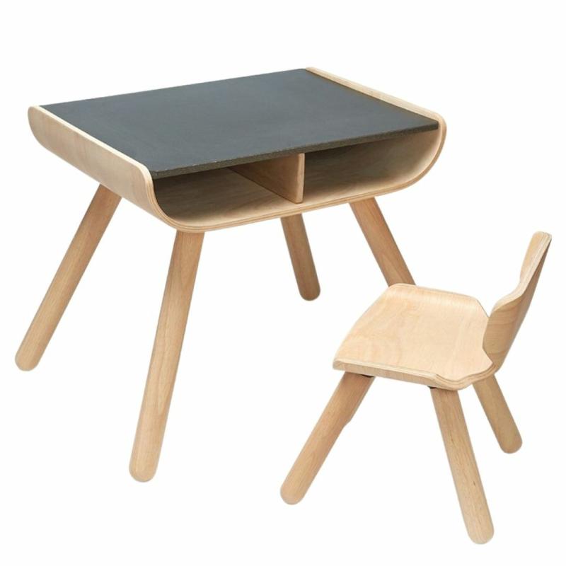 Wooden Chalkboard Table And Chair Waldorf Essentials